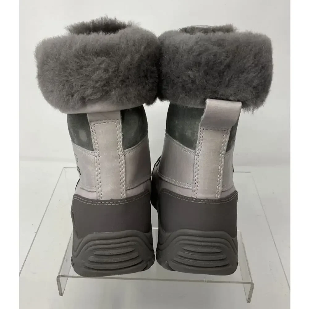 UGG ADIRONDACK II Gray Leather Waterproof Winter Snow Boots Women’s Size 7.5